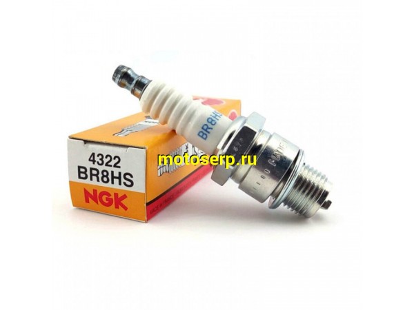 Купить  Свеча зажигания ( 8) NGK BR8HS (шт) JP 	 купить с доставкой по Москве и России, цена, технические характеристики, комплектация фото  - motoserp.ru