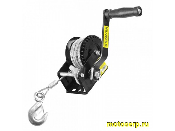Купить  Лебедка ручная барабанная, тросовая, тяговая, 0,9т/8м (шт) (0 купить с доставкой по Москве и России, цена, технические характеристики, комплектация фото  - motoserp.ru