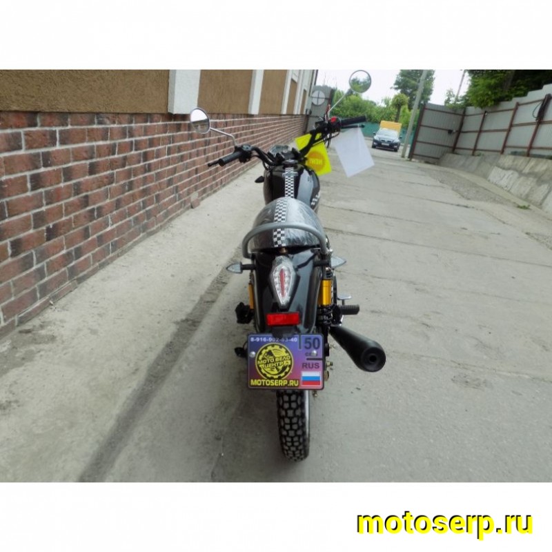 Купить  ====Мотоцикл ММ VENTURE (кафе рейсер) 200cc, CBB200, (с ПТС) с баланс. валом, 4так; 2.75-18" / 100/90-18", диодная светотехника (шт) купить с доставкой по Москве и России, цена, технические характеристики, комплектация фото  - motoserp.ru