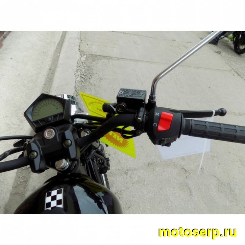 Купить  ====Мотоцикл ММ VENTURE (кафе рейсер) 200cc, CBB200, (с ПТС) с баланс. валом, 4так; 2.75-18" / 100/90-18", диодная светотехника (шт) купить с доставкой по Москве и России, цена, технические характеристики, комплектация фото  - motoserp.ru