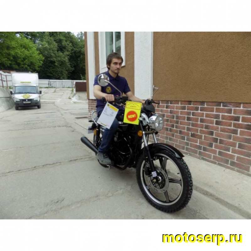 Купить  ====Мотоцикл ММ VENTURE (кафе рейсер) 200cc, CBB200, (с ПТС) с баланс. валом, 4так; 2.75-18" / 100/90-18", диодная светотехника (шт) купить с доставкой по Москве и России, цена, технические характеристики, комплектация фото  - motoserp.ru
