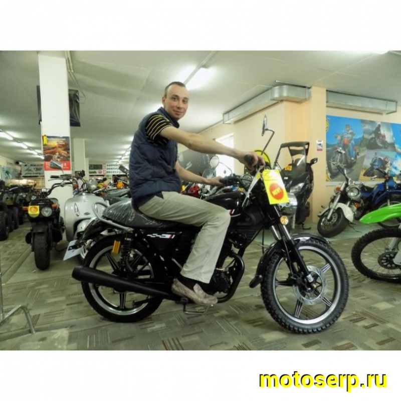 Купить  ====Мотоцикл ММ VENTURE (кафе рейсер) 200cc, CBB200, (с ПТС) с баланс. валом, 4так; 2.75-18" / 100/90-18", диодная светотехника (шт) купить с доставкой по Москве и России, цена, технические характеристики, комплектация фото  - motoserp.ru