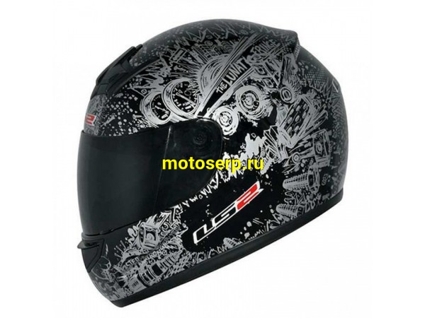 Купить  ====Шлем закрытый  LS2 FF351 LUNATIC GLOSS BLACK/SILVER  интеграл (шт) (LS2 купить с доставкой по Москве и России, цена, технические характеристики, комплектация фото  - motoserp.ru