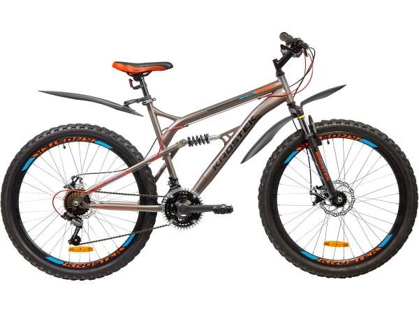 Купить  ====26" KROSTEK DEXTER 615 (Кростек Декстер 615) 26"; 18ск; рама-сталь; тормоз-Disk; двухподвес; вилка пружинно-эластомерная, 50 мм (шт) (МL купить с доставкой по Москве и России, цена, технические характеристики, комплектация фото  - motoserp.ru