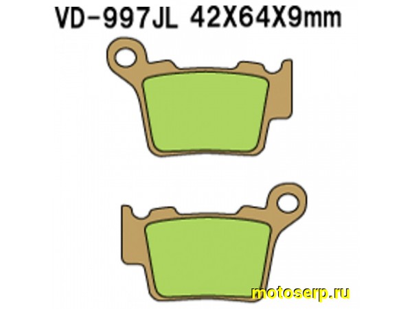 Купить  Колодки тормозные VD 997JL EBC FA368TT KTM EXC 250; Husqvarna TE 250, задние 21-02264 (пар) (JP  купить с доставкой по Москве и России, цена, технические характеристики, комплектация фото  - motoserp.ru