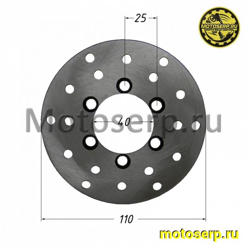 Купить  Диск тормозной передний (110x40) (отв:6x25) BEETLE, BUG, COUGAR, DINGO, ZERO (шт) (Мир 30905 (Мир 30997 (Мир 31185 (Мир 31049 (Мир 31081 купить с доставкой по Москве и России, цена, технические характеристики, комплектация фото  - motoserp.ru