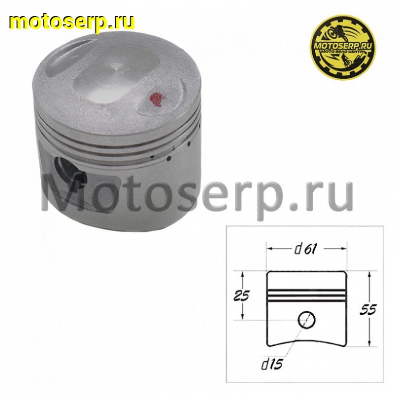 Купить  Поршень 161FMJ (CB150D) .STD D61; р-15;  "TNT" (шт) (ML 6875 (Мир 36708 купить с доставкой по Москве и России, цена, технические характеристики, комплектация фото  - motoserp.ru