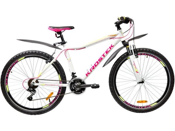 Купить  ====26" KROSTEK GLORIA  600 (Кростек Глория 600) 26"; 21ск; рама-алюминий; тормоз-V-Brake; вилка пружинно-эластомерная, 50 мм (шт) (МL купить с доставкой по Москве и России, цена, технические характеристики, комплектация фото  - motoserp.ru