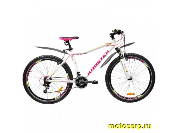Купить  ====26" KROSTEK GLORIA  600 (Кростек Глория 600) 26"; 21ск; рама-алюминий; тормоз-V-Brake; вилка пружинно-эластомерная, 50 мм (шт) (МL купить с доставкой по Москве и России, цена, технические характеристики, комплектация фото  - motoserp.ru