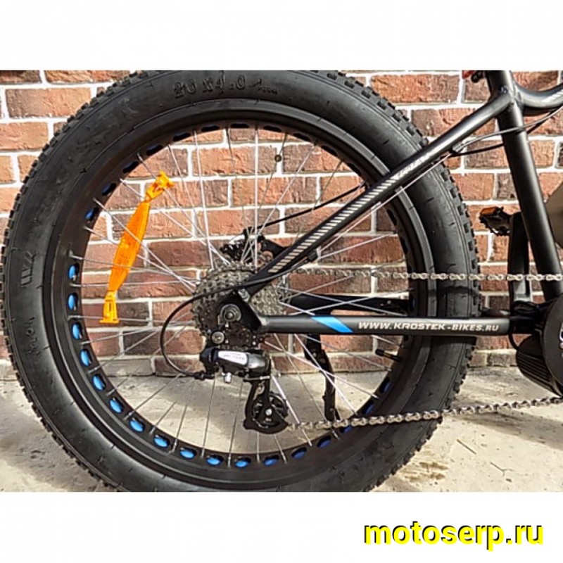 Купить  ====Электровелосипед 26" ECO FAT01 KROSTEK  350 Вт, 8 ск, 28 кг  Рама ALL, Li-ion батарея, адаптер 220В (шт) купить с доставкой по Москве и России, цена, технические характеристики, комплектация фото  - motoserp.ru