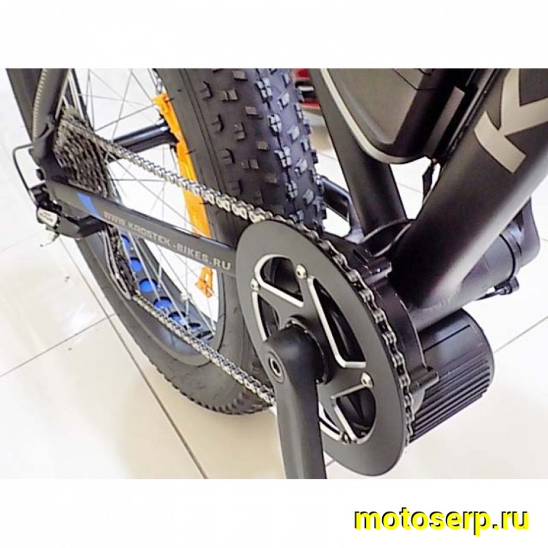 Купить  ====Электровелосипед 26" ECO FAT01 KROSTEK  350 Вт, 8 ск, 28 кг  Рама ALL, Li-ion батарея, адаптер 220В (шт) купить с доставкой по Москве и России, цена, технические характеристики, комплектация фото  - motoserp.ru