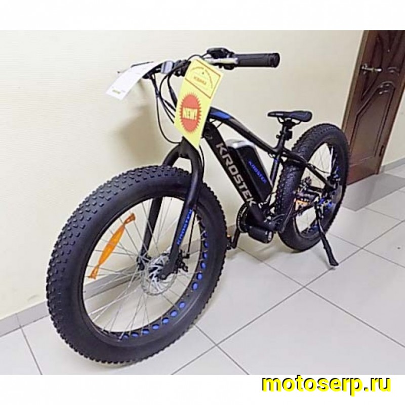 Купить  ====Электровелосипед 26" ECO FAT01 KROSTEK  350 Вт, 8 ск, 28 кг  Рама ALL, Li-ion батарея, адаптер 220В (шт) купить с доставкой по Москве и России, цена, технические характеристики, комплектация фото  - motoserp.ru