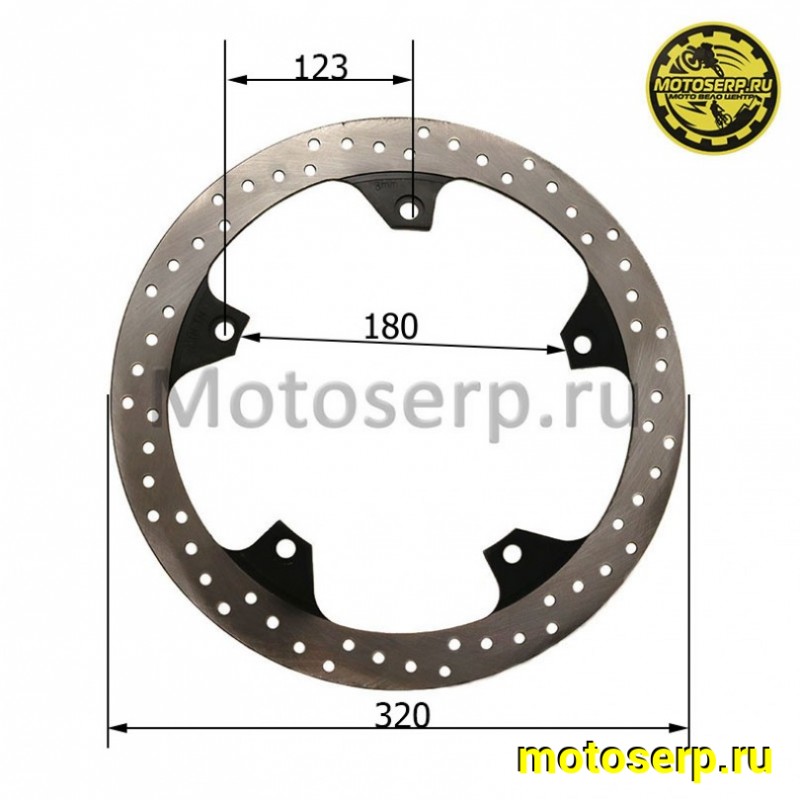 Купить  Диск тормозной передний (320x180) (отв:5x123) YM Blade (шт) (0 купить с доставкой по Москве и России, цена, технические характеристики, комплектация фото  - motoserp.ru