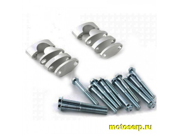 Купить  Проставки руля (кронштейн, хомут, зажим) руля наборный универсальный d-22,2 мм (7/8) (в сборе) (комп)  (SM 123-9169 купить с доставкой по Москве и России, цена, технические характеристики, комплектация фото  - motoserp.ru