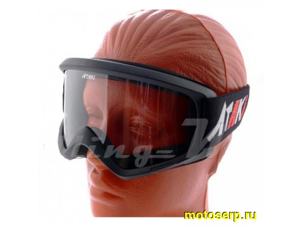 Купить  ====Очки мото Кросс ATAKI HB-319 черные глянцевые (шт) (0 купить с доставкой по Москве и России, цена, технические характеристики, комплектация фото  - motoserp.ru