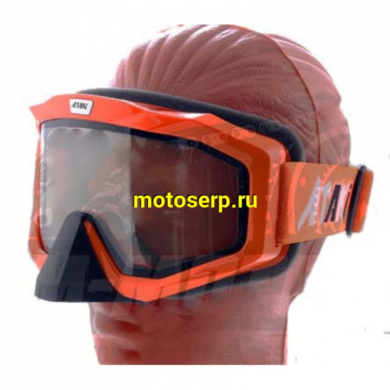 Купить  Очки мото Кросс ATAKI HB-811 оранжевые глянцевые (двойное стекло) зима/лето (шт) (SM 604-4984 купить с доставкой по Москве и России, цена, технические характеристики, комплектация фото  - motoserp.ru
