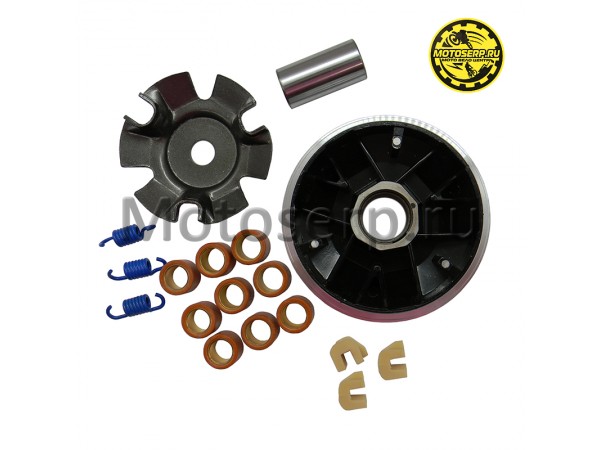 Купить  Вариатор передний 158QMJ, 153QMI 150-125cc в сборе (+набор грузиков 9шт.) ТЮНИНГ (Щека D-118mm, втулка d-24mm) (шт) (MT V-170 купить с доставкой по Москве и России, цена, технические характеристики, комплектация фото  - motoserp.ru