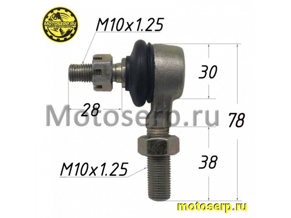 Купить  Шаровая опора верхн/нижн ATV50-150 (M10x1.25, M10x1.25, D30, L=78) (левая резьба) (шт) (Кокурин купить с доставкой по Москве и России, цена, технические характеристики, комплектация фото  - motoserp.ru