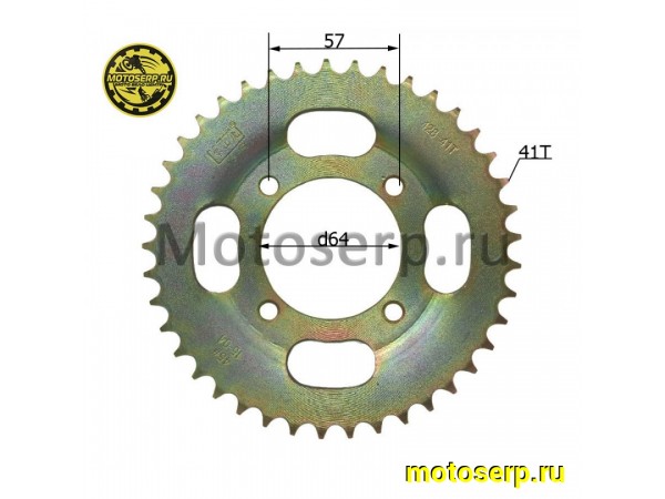 Купить  Звезда ведомая голая (венец) (428-41) (428-41T D-64mm, 4x57mm) AG100 (шт) (0 купить с доставкой по Москве и России, цена, технические характеристики, комплектация фото  - motoserp.ru