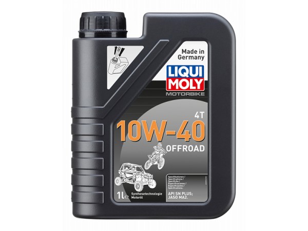 Купить  Масло LiquiMoly 4Т Motorbike 4T Offroad + ATV 10W40 синт. для мотоциклов 1л (шт) (LM 3055 купить с доставкой по Москве и России, цена, технические характеристики, комплектация фото  - motoserp.ru