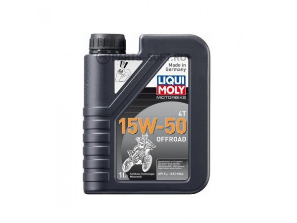 Купить  Масло LiquiMoly 4Т Motorbike 4T Offroad 15W50 синт. для мотоциклов 1л (шт) (LM 3057 купить с доставкой по Москве и России, цена, технические характеристики, комплектация фото  - motoserp.ru