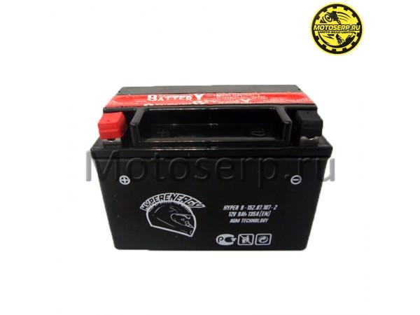 Купить  Аккумулятор 12в  9а (152/87/107) YTX9-BS (низкий) HyperEnergy (без электролита) (шт) (0 купить с доставкой по Москве и России, цена, технические характеристики, комплектация фото  - motoserp.ru
