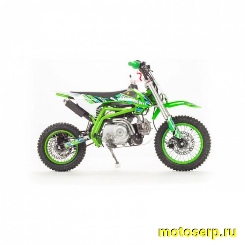 Купить  ====Питбайк Motoland КРОСС CRF 10 (спортинв), 70сс, 4Т,зеленый .возд.охл.,АВТОМАТ, эл-стартер, диск/диск ,12"/10" (шт) (ML 9540  купить с доставкой по Москве и России, цена, технические характеристики, комплектация фото  - motoserp.ru