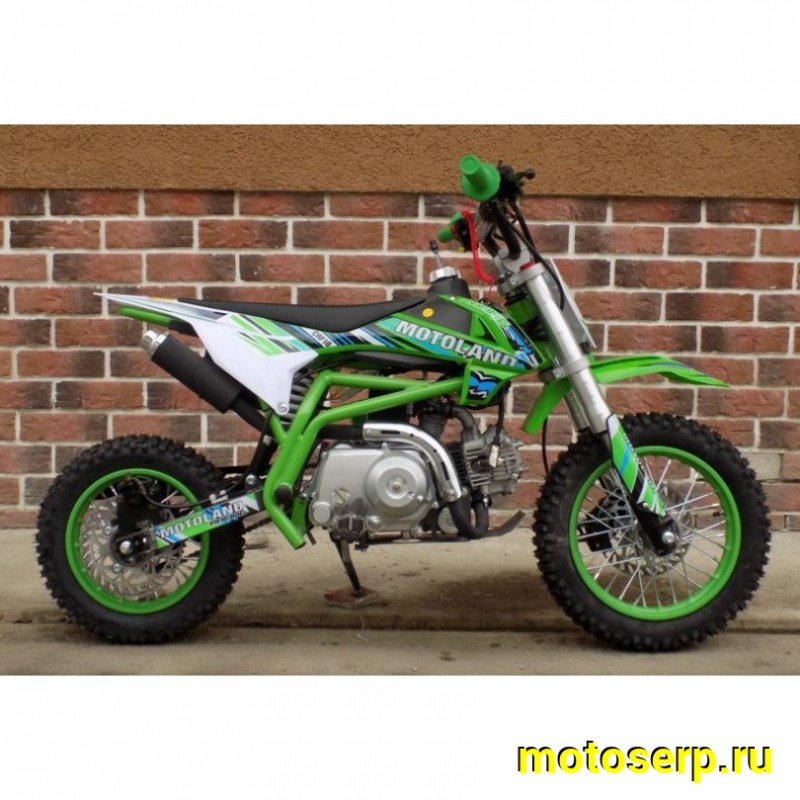 Купить  ====Питбайк Motoland КРОСС CRF 10 (спортинв), 70сс, 4Т,зеленый .возд.охл.,АВТОМАТ, эл-стартер, диск/диск ,12"/10" (шт) (ML 9540  купить с доставкой по Москве и России, цена, технические характеристики, комплектация фото  - motoserp.ru