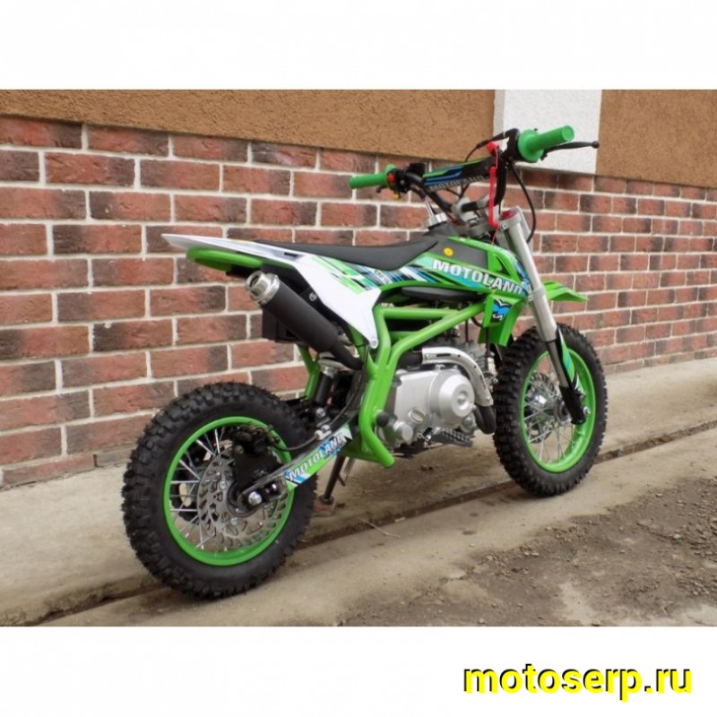 Купить  ====Питбайк Motoland КРОСС CRF 10 (спортинв), 70сс, 4Т,зеленый .возд.охл.,АВТОМАТ, эл-стартер, диск/диск ,12"/10" (шт) (ML 9540  купить с доставкой по Москве и России, цена, технические характеристики, комплектация фото  - motoserp.ru