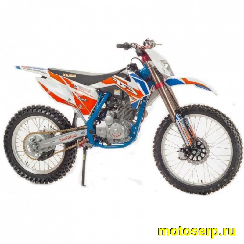 Купить  Мотоцикл Кросс/Эндуро Motoland 250 CRF (спортинв), 21/18,  250сс, 172FMM, 4 такт.,5 перед.,диск. торм. синий (шт) (ML 19107 (0 купить с доставкой по Москве и России, цена, технические характеристики, комплектация фото  - motoserp.ru