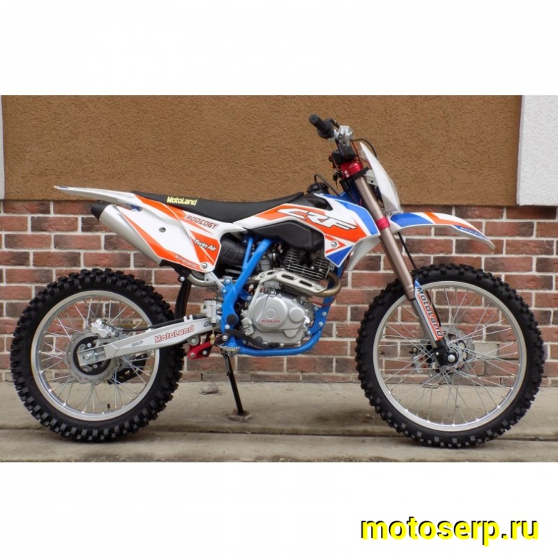 Купить  Мотоцикл Кросс/Эндуро Motoland 250 CRF (спортинв), 21/18,  250сс, 172FMM, 4 такт.,5 перед.,диск. торм. синий (шт) (ML 19107 (0 купить с доставкой по Москве и России, цена, технические характеристики, комплектация фото  - motoserp.ru