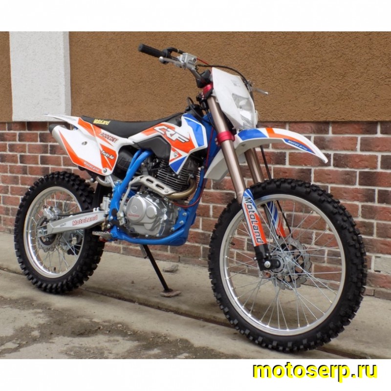 Купить  Мотоцикл Кросс/Эндуро Motoland 250 CRF (спортинв), 21/18,  250сс, 172FMM, 4 такт.,5 перед.,диск. торм. синий (шт) (ML 19107 (0 купить с доставкой по Москве и России, цена, технические характеристики, комплектация фото  - motoserp.ru