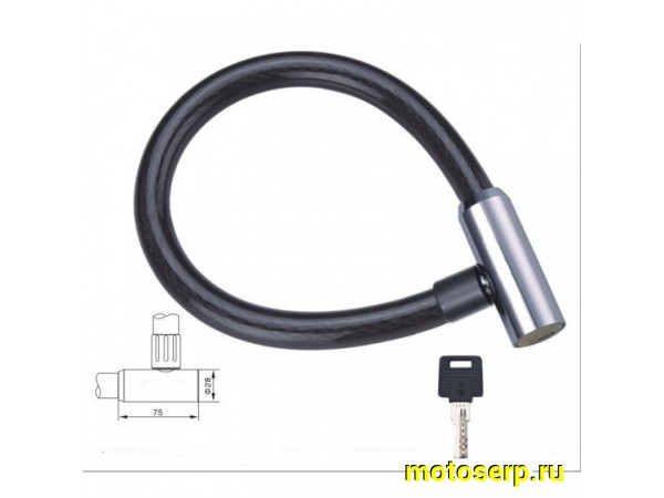 Купить  Замок (трос) противоугонный 20*1000/1500mm Vinca Sport Вело (шт)  (Бар VS 476 (1) купить с доставкой по Москве и России, цена, технические характеристики, комплектация фото  - motoserp.ru