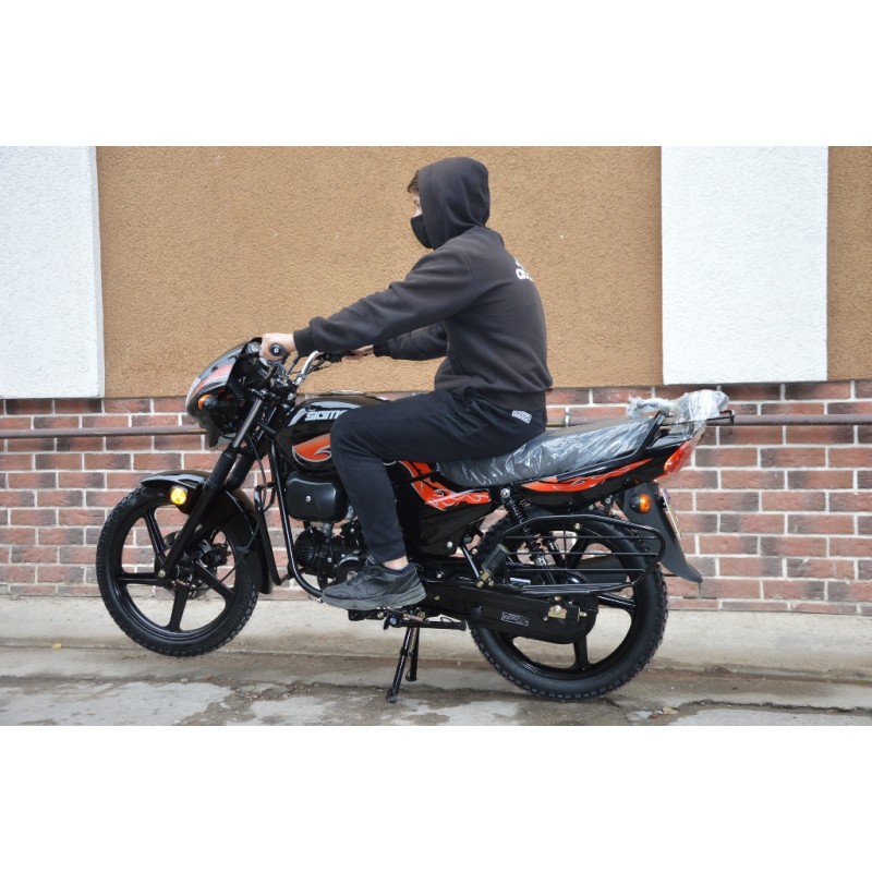 Купить  Мопед MM SIGMA SPORT 50 (VRX) (Сигма спорт)  50сс; колеса диск/барабан,  2.75-18" / 3.00-18", 4х КПП (шт) 01250 (MM купить с доставкой по Москве и России, цена, технические характеристики, комплектация фото  - motoserp.ru