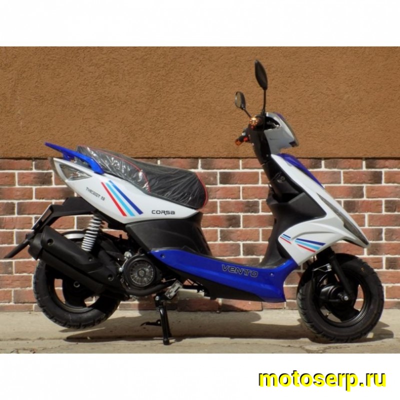Купить  Скутер VMC CORSA (Венто Корса) 50 cc; 1,5 местный, 4Т, возд. охлажд., диск/барабан, кол. 10/10 (шт) 01500 (Vento купить с доставкой по Москве и России, цена, технические характеристики, комплектация фото  - motoserp.ru