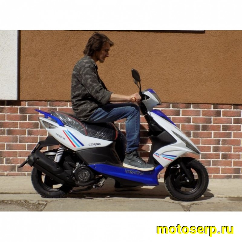 Купить  Скутер VMC CORSA (Венто Корса) 50 cc; 1,5 местный, 4Т, возд. охлажд., диск/барабан, кол. 10/10 (шт) 01500 (Vento купить с доставкой по Москве и России, цена, технические характеристики, комплектация фото  - motoserp.ru