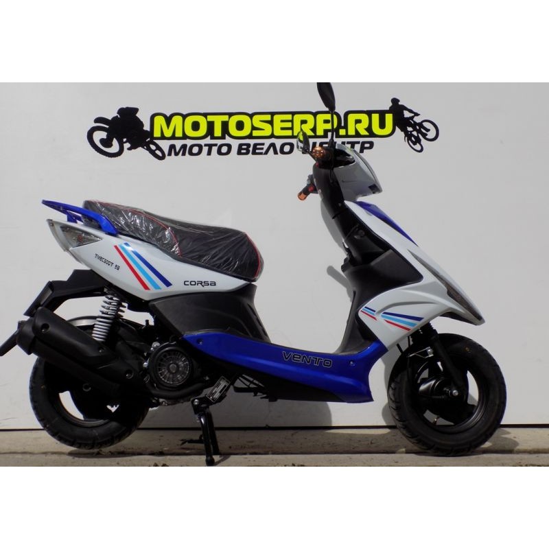 Купить  Скутер VMC CORSA (Венто Корса) 50 cc; 1,5 местный, 4Т, возд. охлажд., диск/барабан, кол. 10/10 (шт) 01500 (Vento купить с доставкой по Москве и России, цена, технические характеристики, комплектация фото  - motoserp.ru