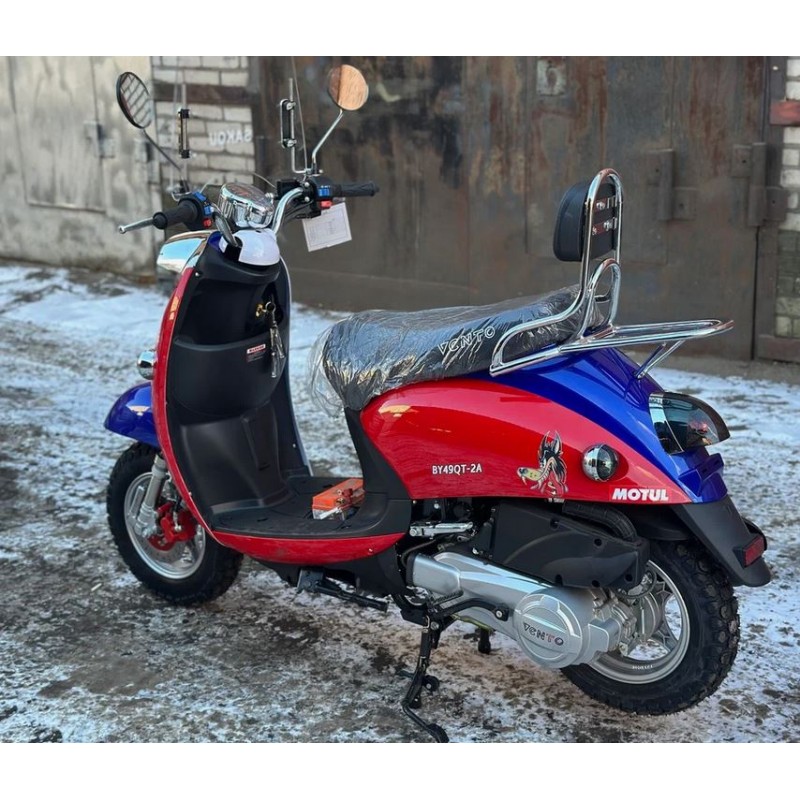 Купить  Скутер VMC RETRO (Венто Ретро) 50cc; 1,5 местный, 4Т, возд. охлажд., диск/барабан, кол. 10"/10" (шт) 01500 (Vento купить с доставкой по Москве и России, цена, технические характеристики, комплектация фото  - motoserp.ru