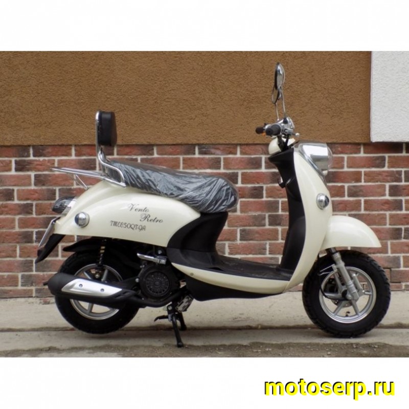 Купить  Скутер VMC RETRO (Венто Ретро) 50cc; 1,5 местный, 4Т, возд. охлажд., диск/барабан, кол. 10"/10" (шт) 01500 (Vento купить с доставкой по Москве и России, цена, технические характеристики, комплектация фото  - motoserp.ru