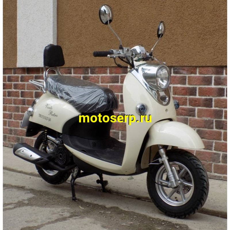 Купить  Скутер VENTO RETRO (Венто Ретро) 50cc; 1,5 местный, 4Т, возд. охлажд., диск/барабан, кол. 10"/10" (шт) 01500 (Vento купить с доставкой по Москве и России, цена, технические характеристики, комплектация фото  - motoserp.ru