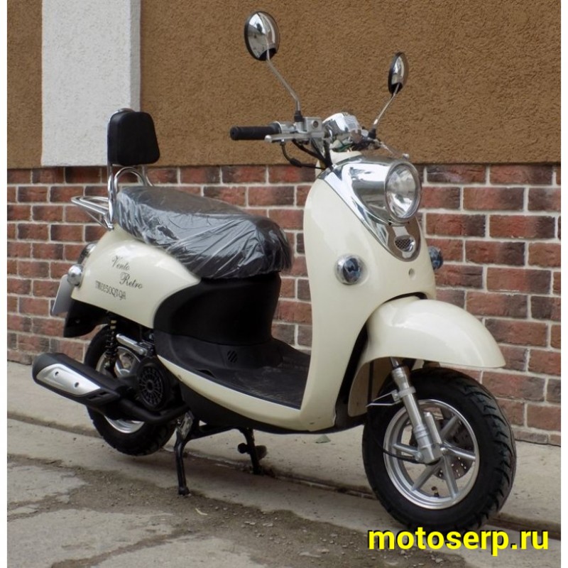 Купить  Скутер VMC RETRO (Венто Ретро) 50cc; 1,5 местный, 4Т, возд. охлажд., диск/барабан, кол. 10"/10" (шт) 01500 (Vento купить с доставкой по Москве и России, цена, технические характеристики, комплектация фото  - motoserp.ru