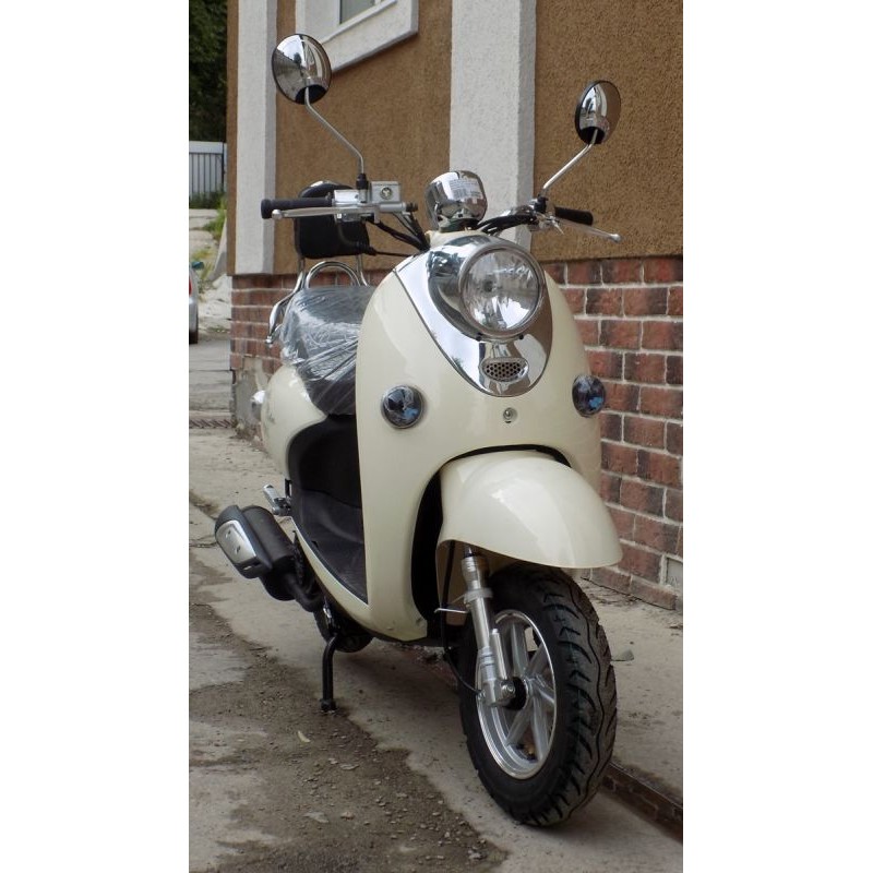 Купить  Скутер VMC RETRO (Венто Ретро) 50cc; 1,5 местный, 4Т, возд. охлажд., диск/барабан, кол. 10"/10" (шт) 01500 (Vento купить с доставкой по Москве и России, цена, технические характеристики, комплектация фото  - motoserp.ru