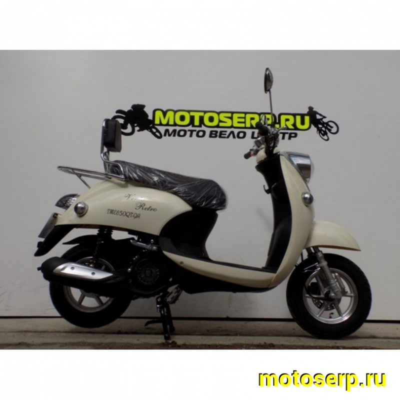 Купить  Скутер VMC RETRO (Венто Ретро) 50cc; 1,5 местный, 4Т, возд. охлажд., диск/барабан, кол. 10"/10" (шт) 01500 (Vento купить с доставкой по Москве и России, цена, технические характеристики, комплектация фото  - motoserp.ru