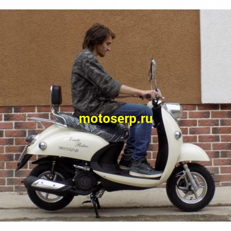 Купить  Скутер VENTO RETRO (Венто Ретро) 50cc; 1,5 местный, 4Т, возд. охлажд., диск/барабан, кол. 10"/10" (шт) 01500 (Vento купить с доставкой по Москве и России, цена, технические характеристики, комплектация фото  - motoserp.ru