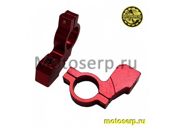 Купить  Крепление (кронштейн) для зеркала на руль 22мм, d-8мм  правая резьба красный  (пара) (0 купить с доставкой по Москве и России, цена, технические характеристики, комплектация фото  - motoserp.ru