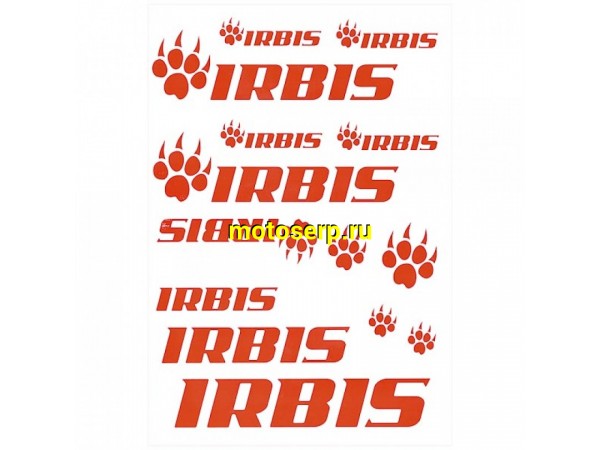 Купить  Наклейки (набор) IRBIS(30х42)  (шт) (0 купить с доставкой по Москве и России, цена, технические характеристики, комплектация фото  - motoserp.ru