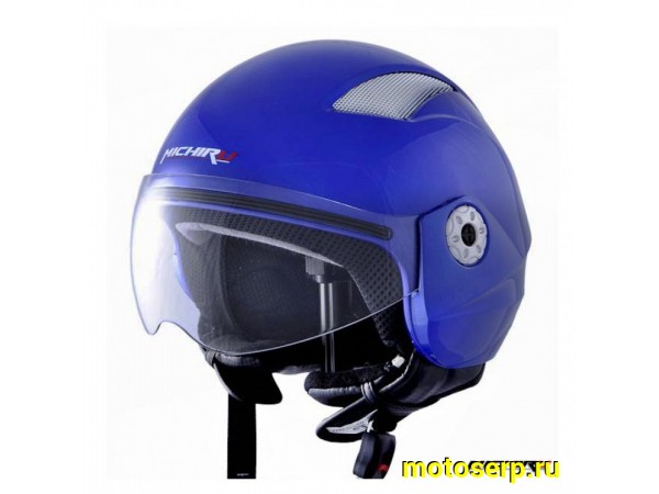 Купить  Шлем открытый байк со стеклом MICHIRU MO 130 blue  MICHIRU (M) (шт) (0 купить с доставкой по Москве и России, цена, технические характеристики, комплектация фото  - motoserp.ru
