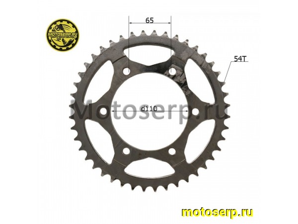 Купить  Звезда ведомая голая (венец) (530-44) (530-44T D-110mm, 6x65mm) (шт) (0 купить с доставкой по Москве и России, цена, технические характеристики, комплектация фото  - motoserp.ru