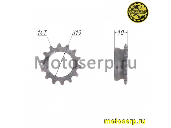 Купить  Звезда (шестерня) вала коленчатого (14T) 139FMB, 147FMH, 152FMI  и др. (шт) (0 купить с доставкой по Москве и России, цена, технические характеристики, комплектация фото  - motoserp.ru