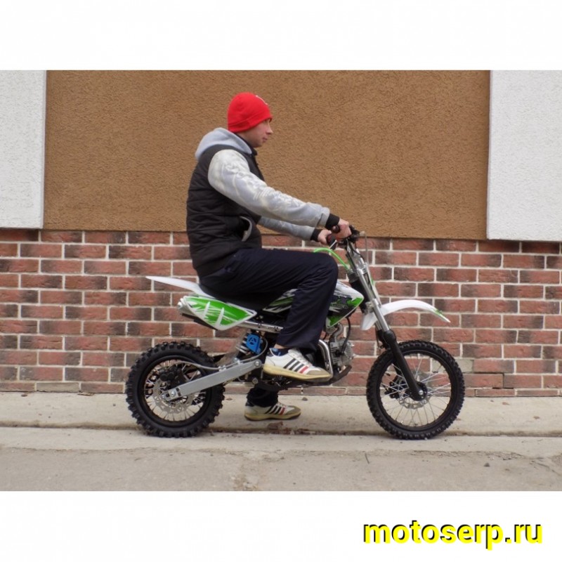 Купить  Питбайк Motoland APEX 10 зеленый (спортинв), 14/12, 4Т, 110cc, АВТОМАТ, эл-стартер, диск/диск (шт) (ML 11007 купить с доставкой по Москве и России, цена, технические характеристики, комплектация фото  - motoserp.ru